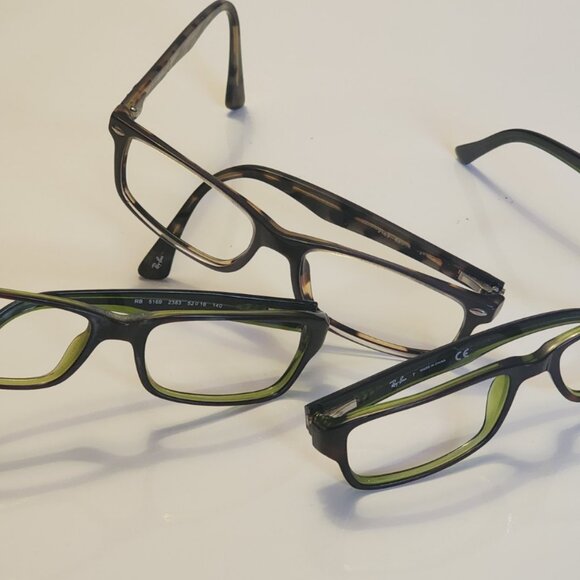 UNISEX RAYBAN Three Pairs of ONLY , NO LENSES  Eye frames 52-16-140, - Picture 2 of 5